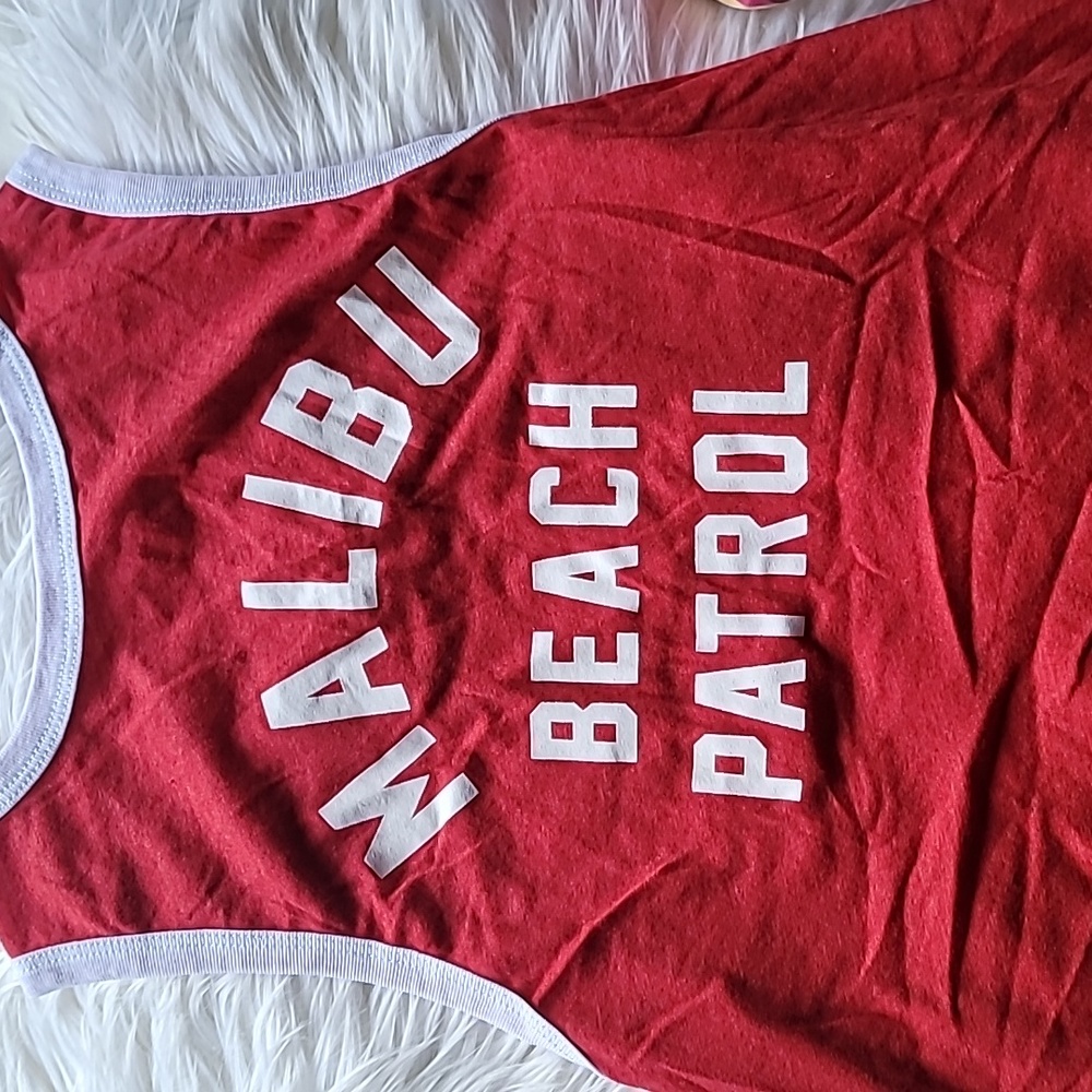 Baywatch Red & White Malibu Beach Control Tank Top - Picture 3 of 3